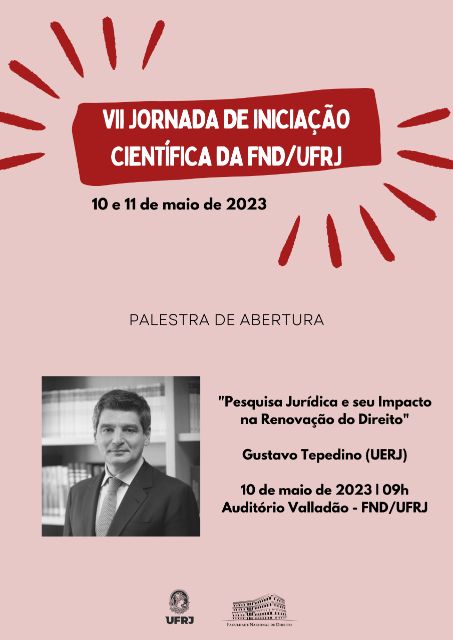 Folheto de divulgação da Sétima Jornada de Iniciação Científica da FND/UFRJ